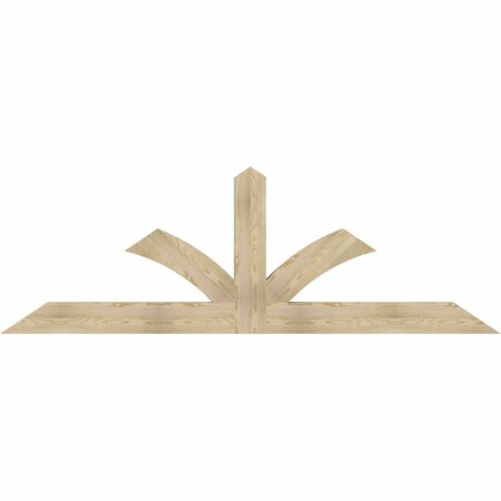 Ekena Millwork Richland Rough Sawn Timber Gable Bracket, Douglas Fir, 96"W x 32"H x 4"D x 6"F, 8/12 Pitch GBW096X32X0406RIC00RDF